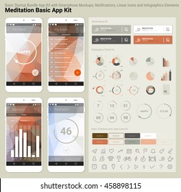 Flat-Design-reagieren UI-Mobile-App und Website-Vorlage