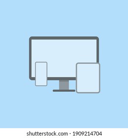 Flat design responsive. Vector Illustration for mobile app, website.