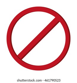 flat design restriction sign icon vector illustration