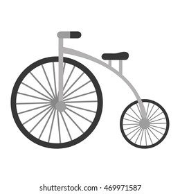 flat design retro bicycle icon vector illustration