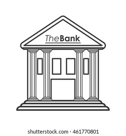 flat design retro building icon vector illustration