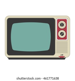 flat design retro classic tv icon vector illustration