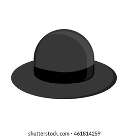 flat design retro hat icon vector illustration