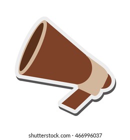 flat design retro megaphone icon vector illustration