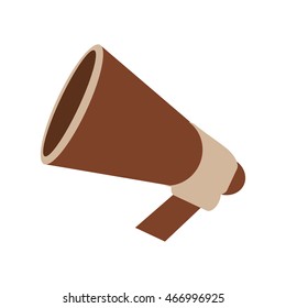 flat design retro megaphone icon vector illustration
