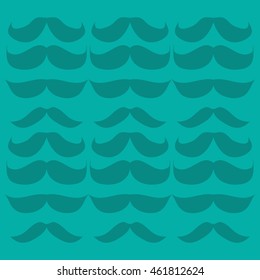 flat design retro mustache set icon vector illustration