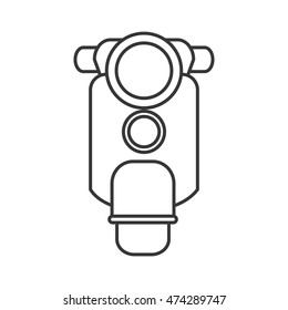 flat design retro scooter icon vector illustration
