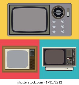 Flat Design Retro TV