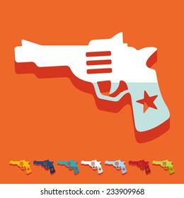 Flat design: revolver