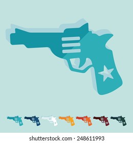 Flat design: revolver