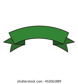 flat design ribbon banner icon vector illustration