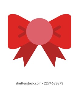 Flat design ribbon icon. Bow. Vector.