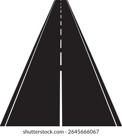 Flat design road vector with center dashed line.eps