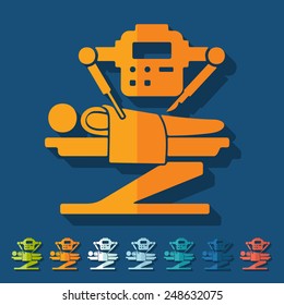Flat design: robot surgeon