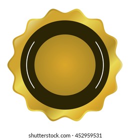 flat design round badge icon vector illustration