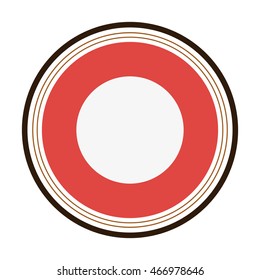 flat design round badge icon vector illustration