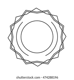 flat design round badge icon vector illustration