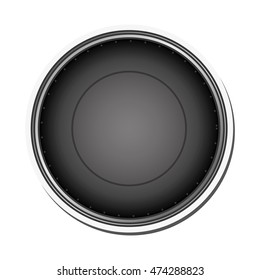 flat design round badge icon vector illustration
