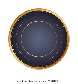flat design round badge icon vector illustration