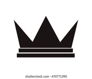 flat design royalty crown icon vector illustration