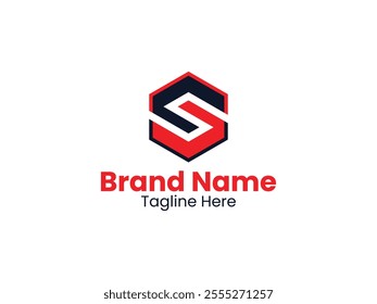Flat design S logo design