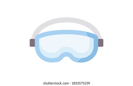 Flat Design Safety Goggles Icon Vector Illustration