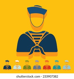 Flat design: sailor