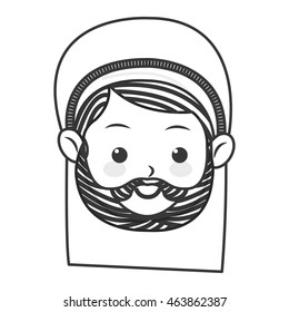 flat design saint joseph icon vector illustration