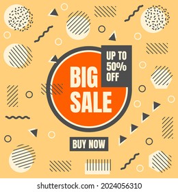 Flat design sale banner. - Vector.