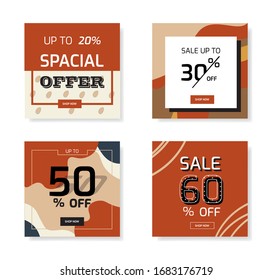 Pancartas de diseño plano para banners de medios sociales, carteles, diseños de correo electrónico y boletín, anuncios, sitios web y material promocional.