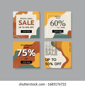 Pancartas de diseño plano para banners de medios sociales, carteles, diseños de correo electrónico y boletín, anuncios, sitios web y material promocional.