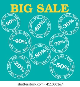 Flat design sale discount. Vector Illustration. Sale season. Vector background. Shopping. 