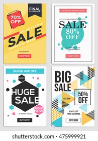 Flat Design Sale Flyer Template for websites and mobile websites. Can be used For Posters, Web Banners, promotion materials. Vector