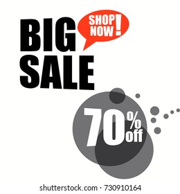 flat design sale sticker. Vector