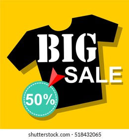Flat design sale stickers. Vector