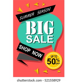 Flat design sale stickers. Vector