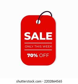 Flat design sale tag vector