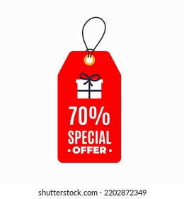 Flat design sale tag vector