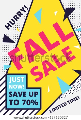 Flat design sale website banner template. Bright colorful vector illustrations for social media, posters, email, print, ads designs, promotional material. Yellow Pink Blue black and white
