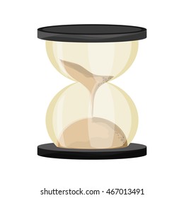 flat design sand hourglass icon vector illustration