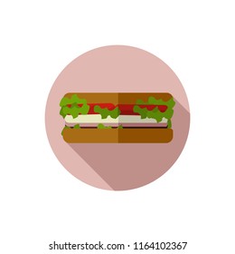 Flat design sandwich