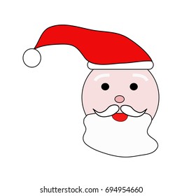 Flat design Santa Claus cartoon character isolated on white background - Eps10 vector graphics and illustration