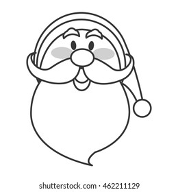 flat design santa claus icon vector illustration