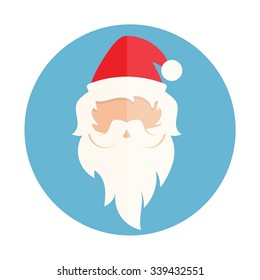 Flat design of Santa Claus. Vector illustration