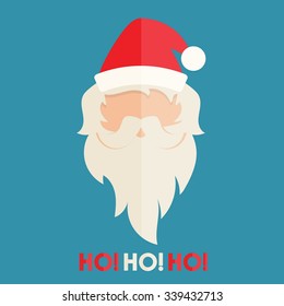 Flat design of Santa Claus. Vector illustration