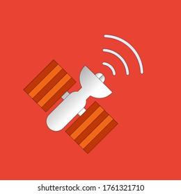 flat design of satellite icon