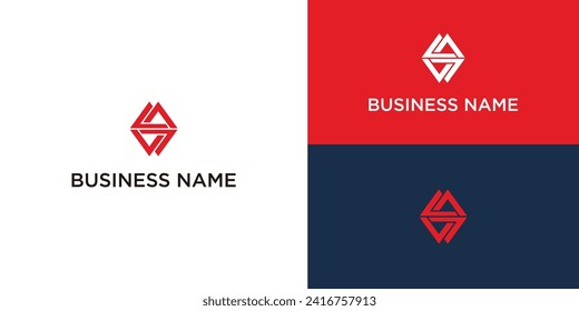 flat design sc or cs logo template