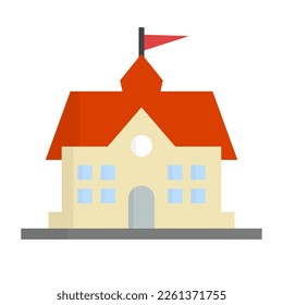 Flat design school icon. Vector.