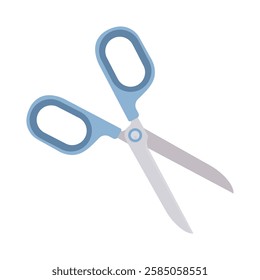 flat design scissors blue vector design illustration