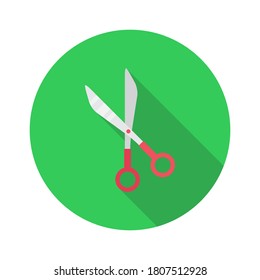 flat design scissors icon vector